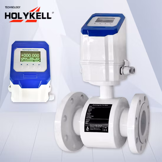 Holykell OLED-Display, digitaler Wasser-Durchflussmesser in Lebensmittelqualität, elektronischer Durchflussmesser, industrieller intelligenter Abwasser-Wasser-Magnet-Elektromagnetischer Durchflussmesser